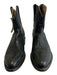 Tecovas Shoe Size 9.5 Black Leather Stacked Block Heel Pointed Toe Booties Black / 9.5