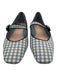 Loeffler Randall Shoe Size 9 Blue & Cream Leather Gingham Checked Strap Flats Blue & Cream / 9