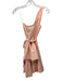 Fanm Mon Size S Peach Pink & Orange Linen Embroidered Flowers One Shoulder Dress Peach Pink & Orange / S