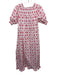 Hill House Size XS White & Pink Cotton Blend Seashells Mermaid Tail Print Dress White & Pink / XS