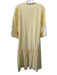 Julia Amory Size M Butter Yellow Cotton Embroidered Detail Stand Collar Dress Butter Yellow / M