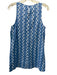 Reformation Size XS Blue & White Linen Abstract Geometric Sleeveless Midi Dress Blue & White / XS