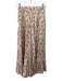 The Great Size XS Peach Pink & Multi Cotton Floral Drawstring Waist Tiered Skirt Peach Pink & Multi / XS