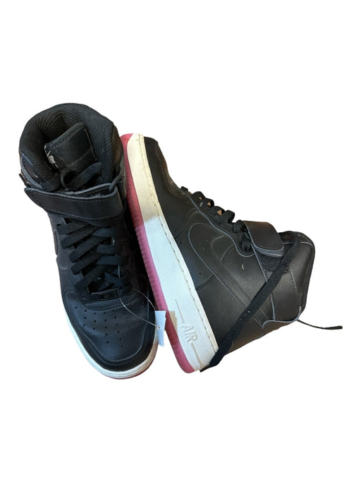 Nike Shoe Size 7.5 Black, White, Pink Leather Velcro Lace Up High Top Sneakers Black, White, Pink / 7.5