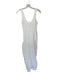 Showpo Size 4 White Rayon Blend Sleeveless Crinkle Side Zip Maxi Dress White / 4