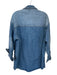 H&M Size XS Med Light Wash Cotton Long Sleeve Denim Oversized Jacket Med Light Wash / XS