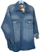 H&M Size XS Med Light Wash Cotton Long Sleeve Denim Oversized Jacket Med Light Wash / XS