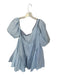 Showpo Size 4 Baby Blue Cotton Balloon Sleeve Asymetric Dress Baby Blue / 4