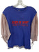 Free People Size Est M/L purple & pink Cotton Blend Long Balloon Sleeve Top purple & pink / Est M/L