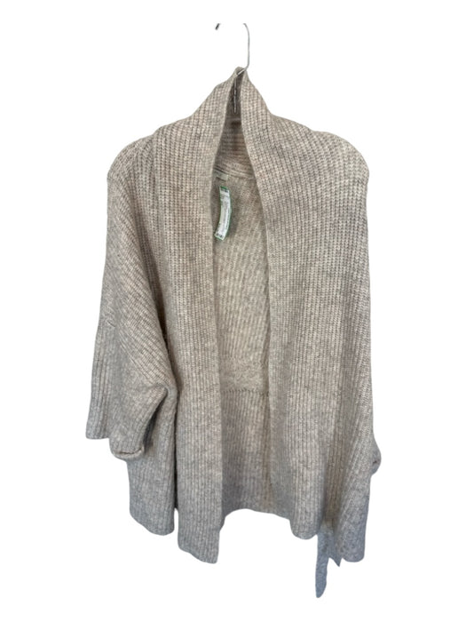 Z Supply Size M/L Gray & Peach Acrylic Blend Knit Long Sleeve Open Front Sweater Gray & Peach / M/L