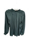 Current Air Size S Teal Green Polyester Long Sleeve Ruffles V Neck Top Teal Green / S