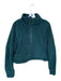 Lululemon Size XS/S Teal Recycled Polyester Fuzzy Half Zip Cropped Jacket Teal / XS/S