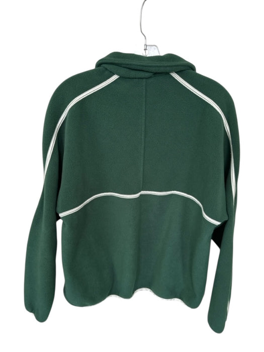 Goldhinge Size XS Green & White Polyester Half Zip Athletic Jacket Green & White / XS
