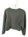 Nation Size M Olive Green Cotton Long Sleeve Quilted Sweatshirt Olive Green / M