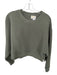 Nation Size M Olive Green Cotton Long Sleeve Quilted Sweatshirt Olive Green / M