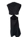 A.L.C. Size 6 Black Cotton Cap Sleeve Side Cut Outs Front knot Maxi Dress Black / 6