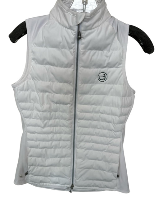 Peter Millar Size XS White Quilted Puffer Athletic Vest White / XS