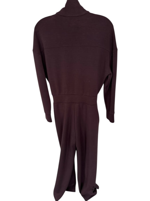 Spanx Size S Brown Modal Blend Long Sleeve Front Zip Athletic Jumper Brown / S
