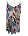 By Anthropologie Size 4 Purple & Multi Polyester Side Zip Abstract Maxi Skirt Purple & Multi / 4