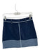 Avec Les Filles Size 4 Dark Wash Cotton Blend Stitch Detail A Line Denim Skirt Dark Wash / 4