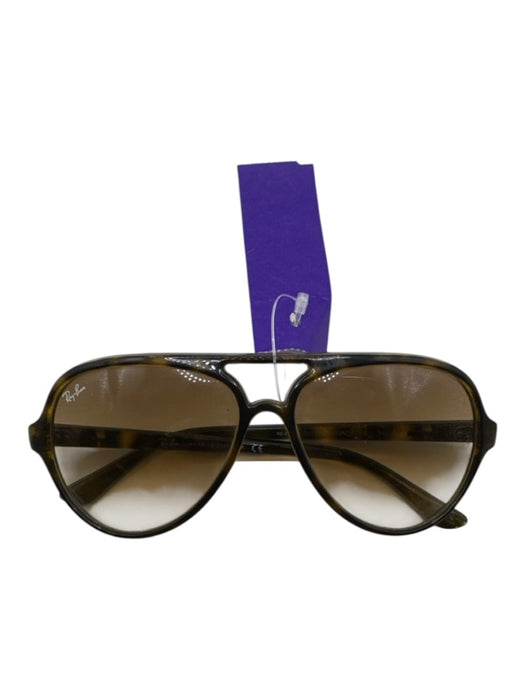 Ray Ban Brown Acetate Tortoise shell Aviator Sunglasses Brown