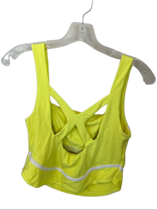 Free People Movement Size M Neon Yellow Nylon Blend Cross Back Cropped Top Neon Yellow / M