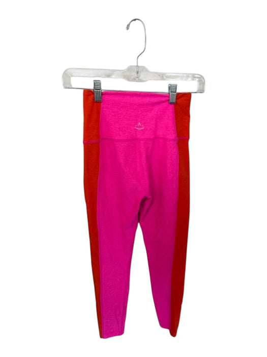 Beyond Yoga Size Est XS Red & Pink Polyester Blend Color Blocked Leggings Red & Pink / Est XS