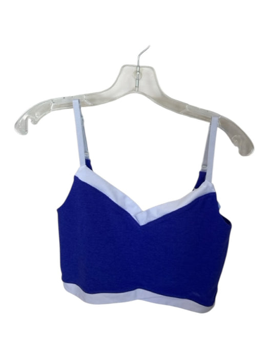 Beyond Yoga Size M Purple & White Polyester Blend Color Block Mini Skort Purple & White / M
