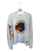 Aviator Nation Size M White & Multi Cotton Long Sleeve Logo Athletic Sweatshirt White & Multi / M