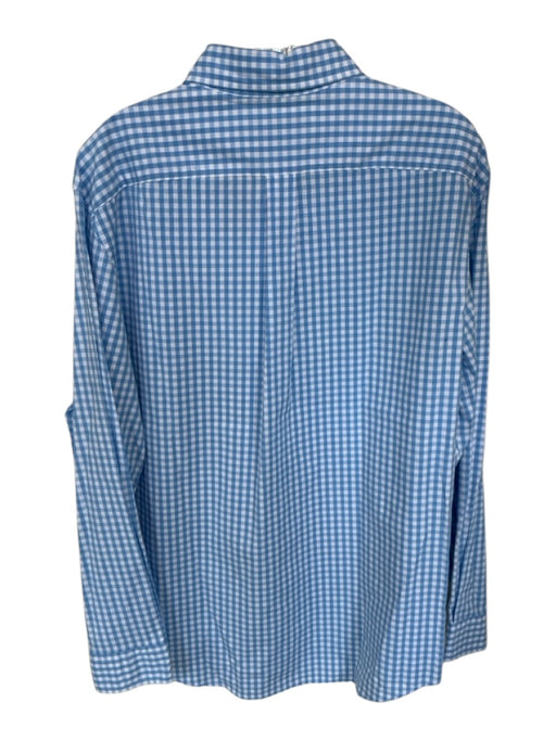 Vineyard vines Size L Blue & White Cotton Blend Gingham Button Down Men's Shirt Blue & White / L