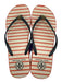 Tory Burch Shoe Size EST 8 Cream & Red Rubber Blue strap Logo Thong Flip Flops Cream & Red / EST 8