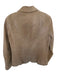 Siena Size 8 Tan Leather & Polyester Collar Long Sleeve Buttons Jacket Tan / 8
