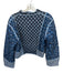 Sunday Up Size L Blue & Pink Cotton Reversable Quilted Cropped Jacket Blue & Pink / L