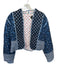 Sunday Up Size L Blue & Pink Cotton Reversable Quilted Cropped Jacket Blue & Pink / L
