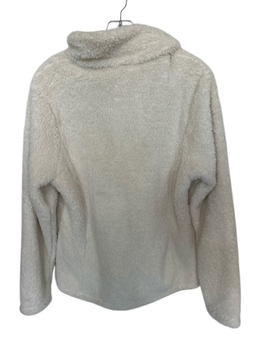 Patagonia Size L Cream Polyester Fuzzy Quarter Zip High Neck Jacket Cream / L