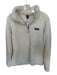 Patagonia Size L Cream Polyester Fuzzy Quarter Zip High Neck Jacket Cream / L