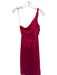By Anthropologie Size 6 Pink Silk One Shoulder Silky Gathered Back Keyhole Dress Pink / 6
