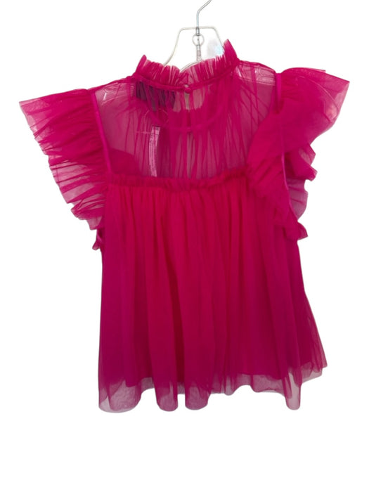 Sunday in Brooklyn Size S Hot pink Polymide & Polyester Tulle Ruffles Top Hot pink / S