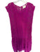 Maeve Size S Magenta Polyester Blend Lined Sheer Floral Cap Sleeve Dress Magenta / S