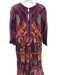 By Anthropologie Size 6 Multi Nylon & Cotton Key Hole Sheer Sleeve Dress Multi / 6