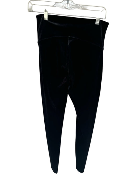 Spanx Size L Black Polyester High Waist Velvet Athletic Leggings Black / L