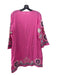 Frances Valentine Size M Pink & Multi Cotton Embroidered Geometric V Neck Dress Pink & Multi / M