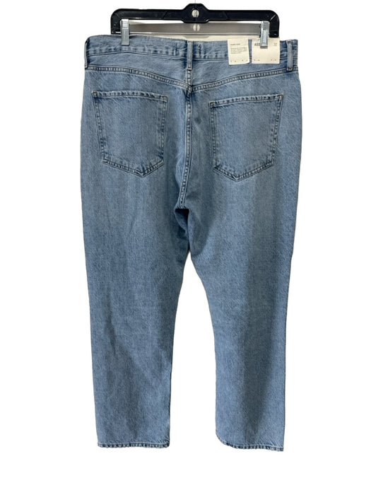 Agolde Size 32 Medium Wash Cotton High Rise Distressed Stone Wash Cropped Jeans Medium Wash / 32