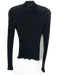 Frame Size XS Black Polyamide Blend Textured Semi Sheer Long Sleeve Top Black / XS