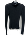 Frame Size XS Black Polyamide Blend Textured Semi Sheer Long Sleeve Top Black / XS