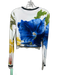 Alice + Olivia Size XS White, Black & Multi Viscose Blend Long Sleeve Floral Top White, Black & Multi / XS