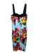 Carolina Herrera Size XS Blue, Black & Multi Cotton Blend Abstract Floral Dress Blue, Black & Multi / XS