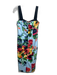 Carolina Herrera Size XS Blue, Black & Multi Cotton Blend Abstract Floral Dress Blue, Black & Multi / XS