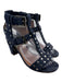 Laurence Dacade Shoe Size 38 Blue & Silver Suede Circle Studs Block Heel Sandals Blue & Silver / 38