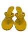 Gianvito Rossi Shoe Size 38.5 Yellow Leather Upper Braided Thong Sandals Yellow / 38.5